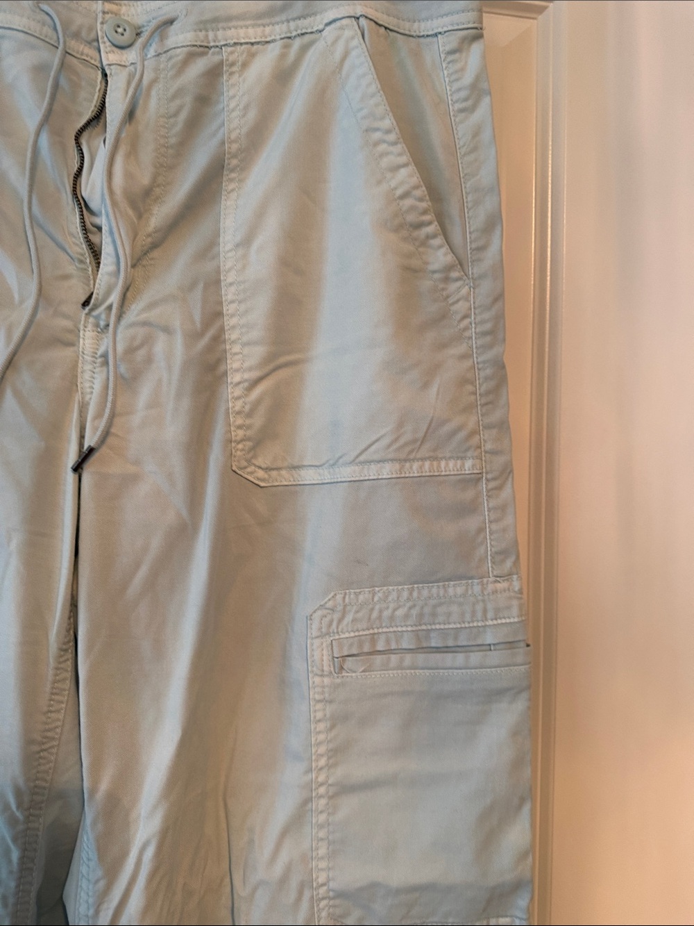 American Eagle Outfitters Light Blue Drawstring Cargo Pants